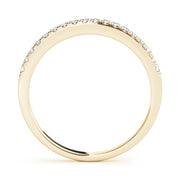 Single Row Prong Set Half Eternity Ring in Gold & Platinum