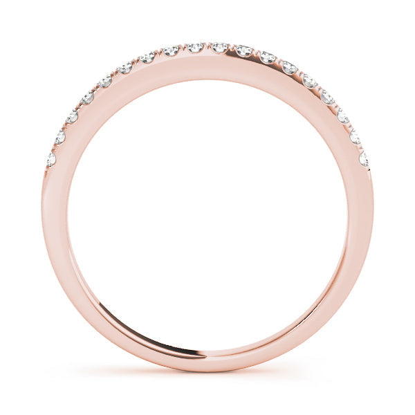Single Row Prong Set Half Eternity Ring in Gold & Platinum
