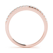 Single Row Prong Set Half Eternity Ring in Gold & Platinum