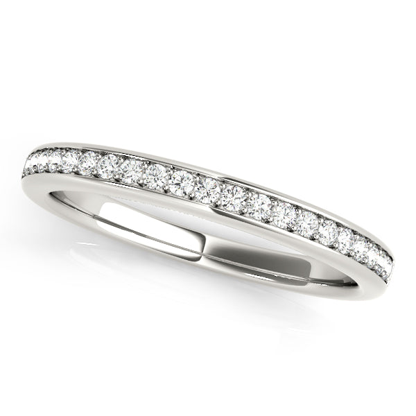 Channel Set Half Eternity Ring in Gold & Platinum