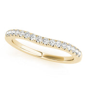 Curved Fishtail Half Eternity Ring in 10K/14K gold and platinum with certified lab-grown or natural diamonds