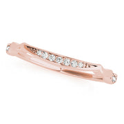 Prong Set Half Eternity Ring in Gold & Platinum
