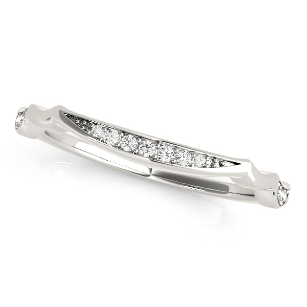 Prong Set Half Eternity Ring in Gold & Platinum