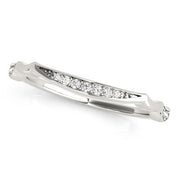 Prong Set Half Eternity Ring in Gold & Platinum