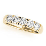Prong Set Half Eternity Ring in 10K/14K gold and platinum with certified lab-grown or natural diamonds