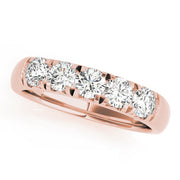 Prong Set Half Eternity Ring in Gold & Platinum