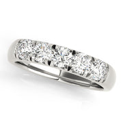 Prong Set Half Eternity Ring in Gold & Platinum