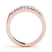 Prong Set Half Eternity Ring in Gold & Platinum