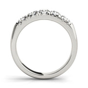 Prong Set Half Eternity Ring in Gold & Platinum