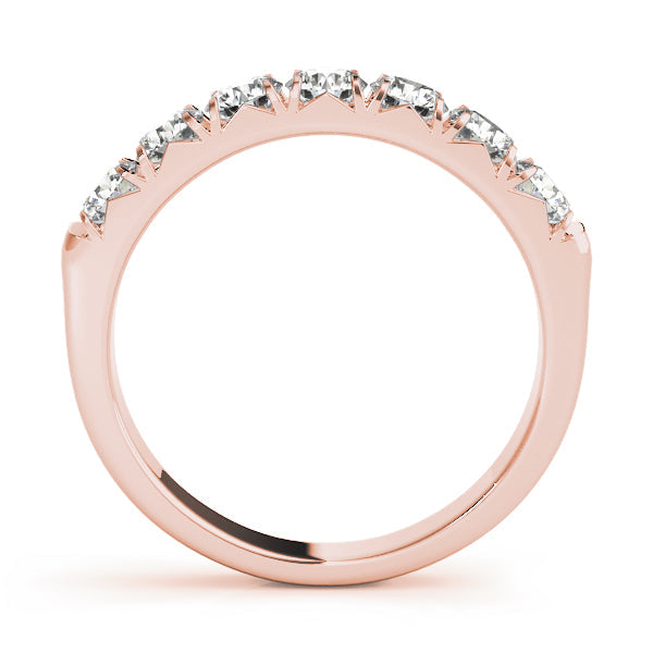 French Cut Half Eternity Ring in Gold & Platinum