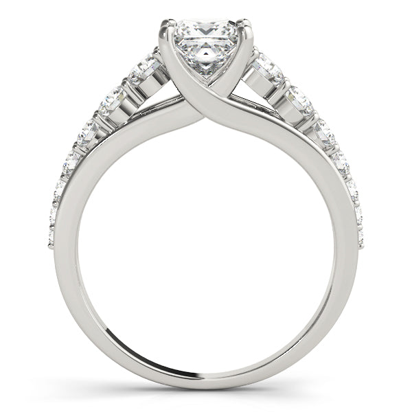 Heirloom Trellis Princess Diamond Engagement Ring in 10K/14K gold and platinum with certified lab-grown or natural diamonds