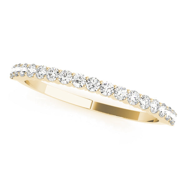 Round Prong Set Half Eternity Ring in 10K/14K gold and platinum with certified lab-grown or natural diamonds