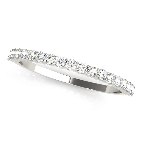 Round Prong Set Half Eternity Ring in Gold & Platinum