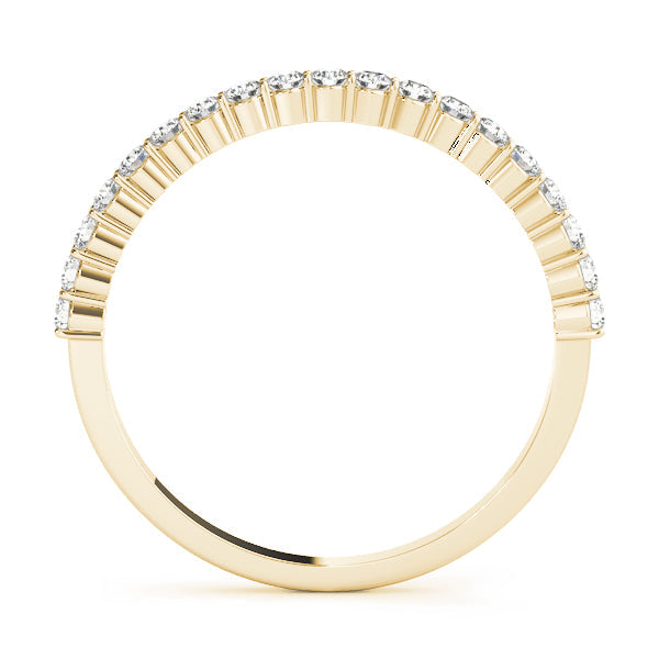Round Prong Set Half Eternity Ring in Gold & Platinum