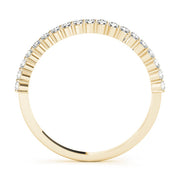 Round Prong Set Half Eternity Ring in Gold & Platinum