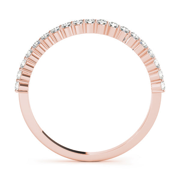Round Prong Set Half Eternity Ring in Gold & Platinum