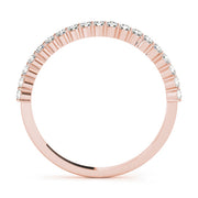 Round Prong Set Half Eternity Ring in Gold & Platinum