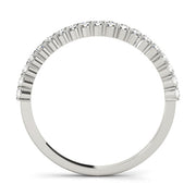 Round Prong Set Half Eternity Ring in Gold & Platinum