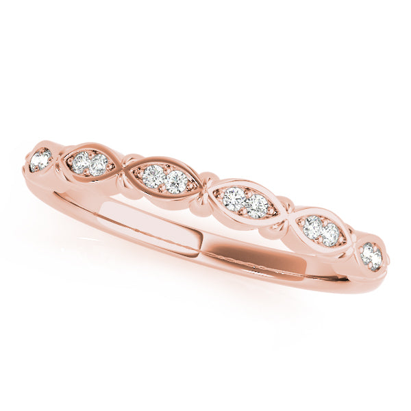 Vintage-Inspired Half Eternity Ring in Gold & Platinum