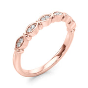 Vintage-Inspired Half Eternity Ring in Gold & Platinum