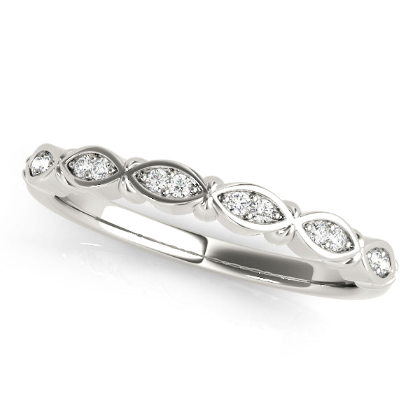 Vintage-Inspired Half Eternity Ring in Gold & Platinum