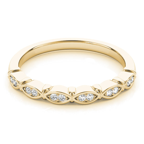 Vintage-Inspired Half Eternity Ring in Gold & Platinum