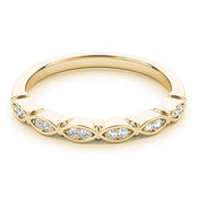 Vintage-Inspired Half Eternity Ring in Gold & Platinum
