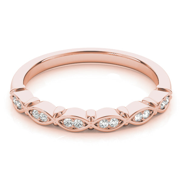 Vintage-Inspired Half Eternity Ring in Gold & Platinum