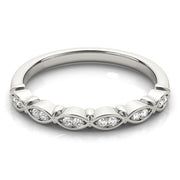 Vintage-Inspired Half Eternity Ring in Gold & Platinum