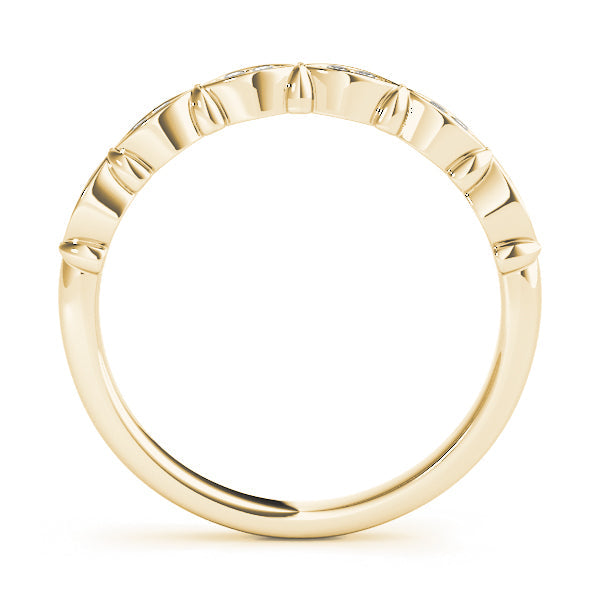 Vintage-Inspired Half Eternity Ring in Gold & Platinum