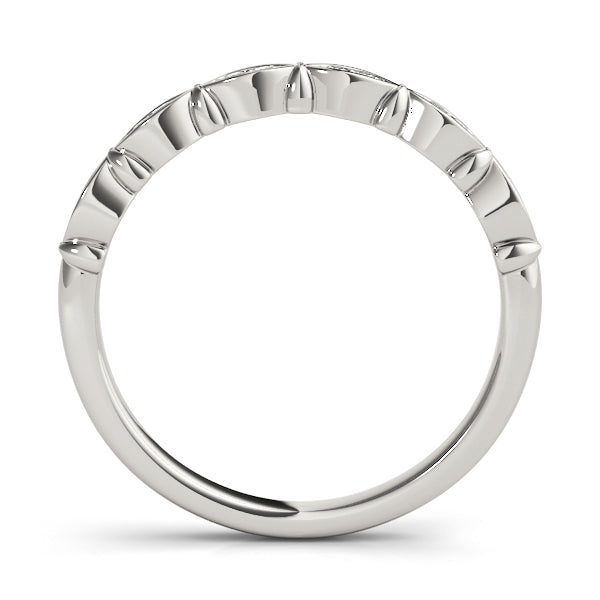 Vintage-Inspired Half Eternity Ring in Gold & Platinum