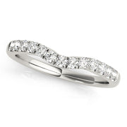 Curved Diamond Half Eternity Ring in Gold & Platinum