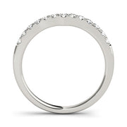 Curved Diamond Half Eternity Ring in Gold & Platinum