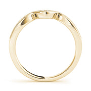 Milgrain Curved Half Eternity Ring in Gold & Platinum
