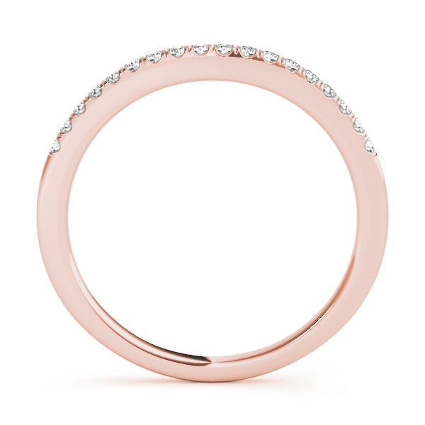 Prong Set Half Eternity Ring in Gold & Platinum