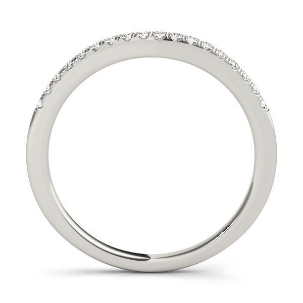 Prong Set Half Eternity Ring in Gold & Platinum