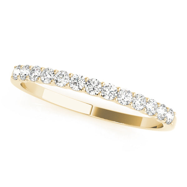 Shared Prong Half Eternity Ring in 10K/14K gold and platinum with certified lab-grown or natural diamonds