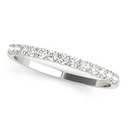 Shared Prong Half Eternity Ring in Gold & Platinum