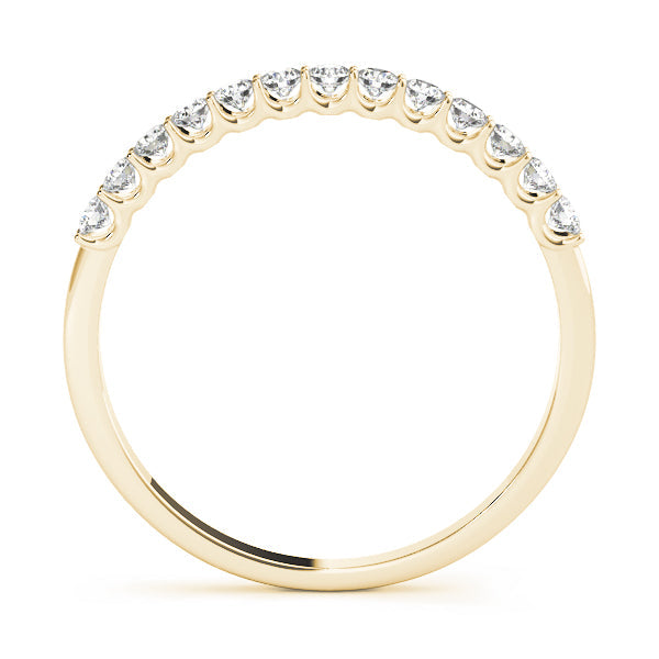 Shared Prong Half Eternity Ring in Gold & Platinum