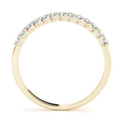 Shared Prong Half Eternity Ring in Gold & Platinum