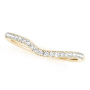 Prong Set Curved Half Eternity Ring in 10K/14K gold and platinum with certified lab-grown or natural diamonds