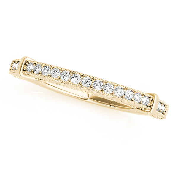 Prong Set Half Eternity Ring in 10K/14K gold and platinum with certified lab-grown or natural diamonds