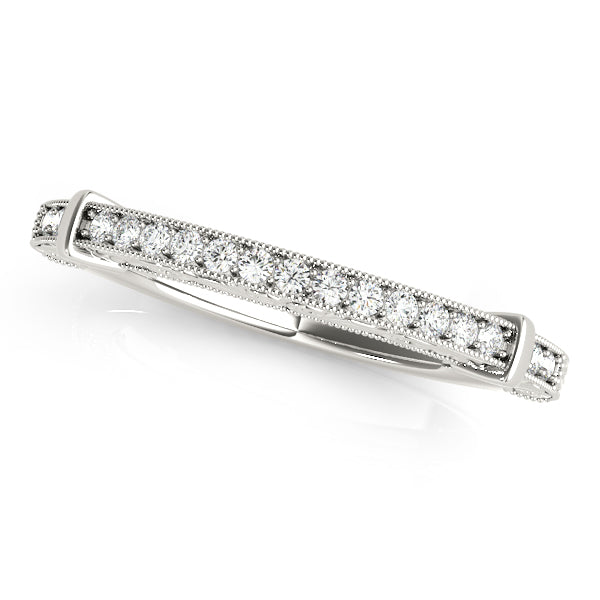 Prong Set Half Eternity Ring in Gold & Platinum