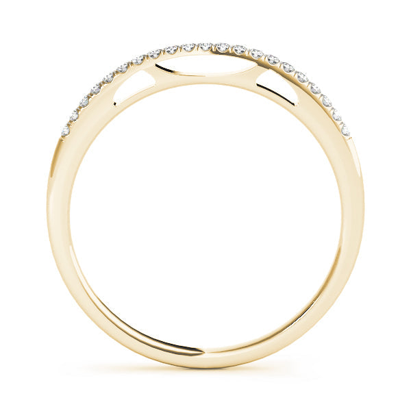 Prong Set Half Eternity Ring in Gold & Platinum