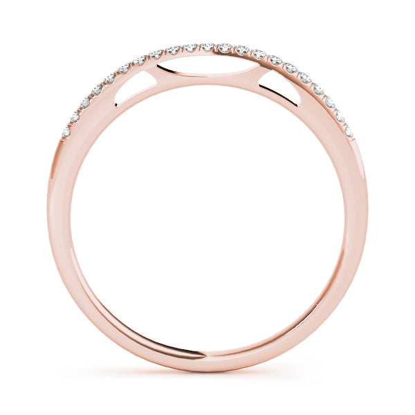 Prong Set Half Eternity Ring in Gold & Platinum
