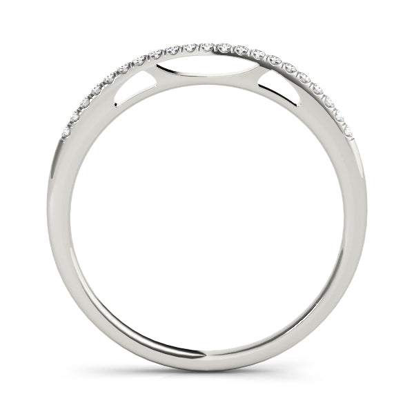 Prong Set Half Eternity Ring in Gold & Platinum