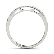 Prong Set Half Eternity Ring in Gold & Platinum