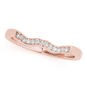Prong in Channel Curved Half Eternity Ring in Gold & Platinum
