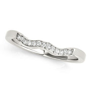 Prong in Channel Curved Half Eternity Ring in Gold & Platinum
