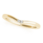 2-Stone Curved Half Eternity Ring in 10K/14K gold and platinum with certified lab-grown or natural diamonds